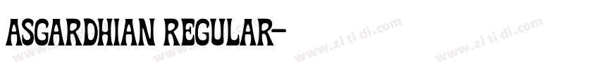 Asgardhian Regular字体转换